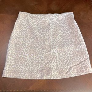 Pink leopard wild fable mini skirt S